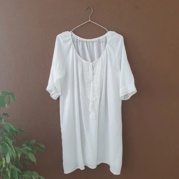 SALE New Bohemian Crochet detailed Tunic Top Beach Dress - Picture 13 of 15